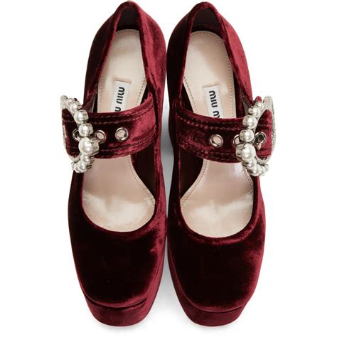 miu miu velvet mary janes